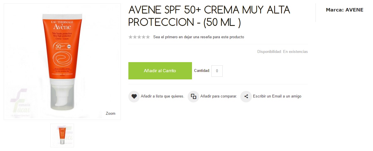 Avene SPF 50+
